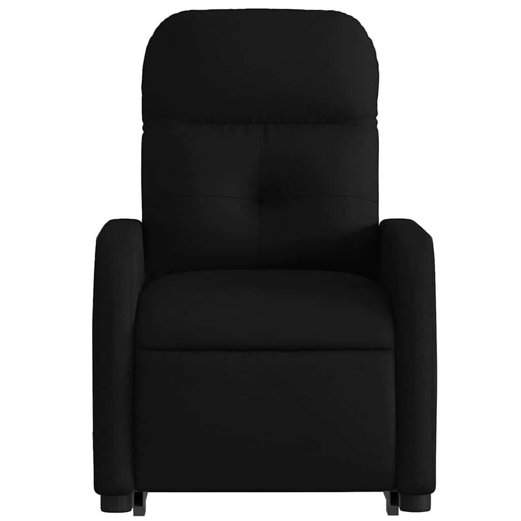 Electric Recliner Chair with Rising Function Black Fabric