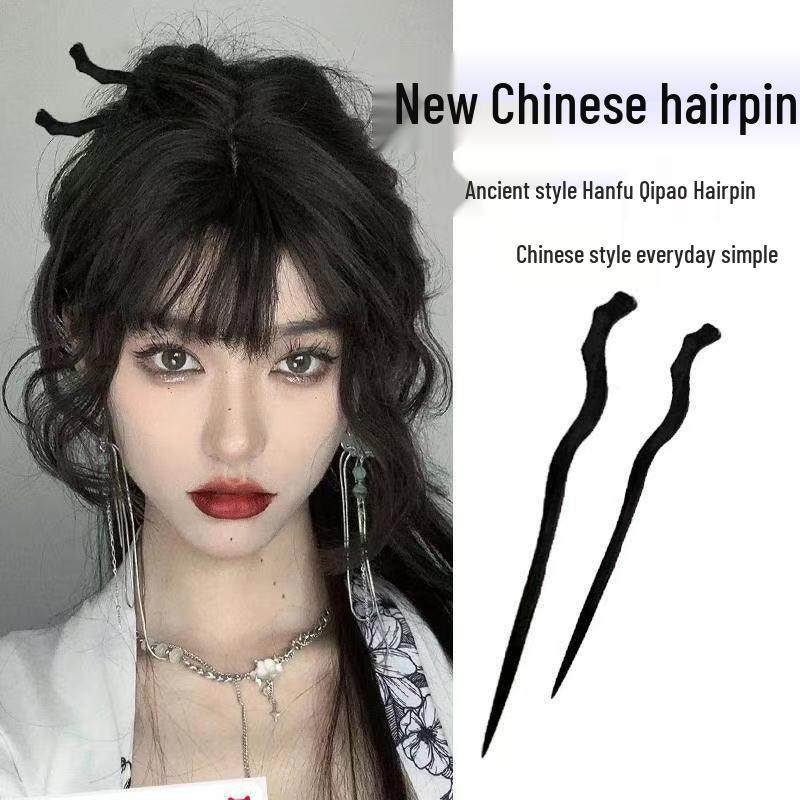 Sandalwood Women's Hairpin: Elegant Modern-Chinese Style Wooden Updo Stick