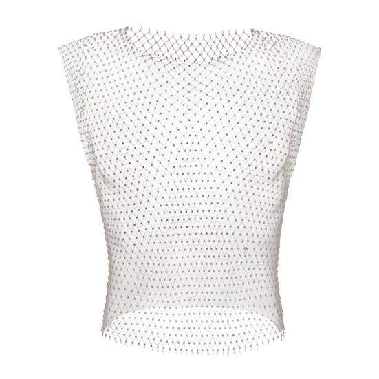 Men Sexy Night Club Vest Square Collar Sleeveless Fishnet Vest Slim Fit Hollow Perspective Mesh Tops Shiny
