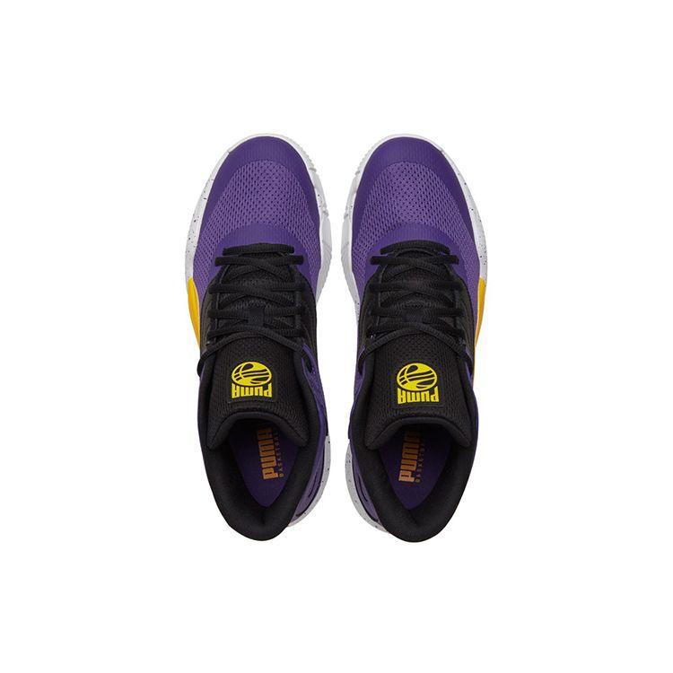 Puma Triple Mid Splatter Prism Violet Spectra Желтые мужские кроссовки Фиолетовый — фото 4