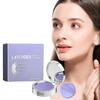 Candy Bella Chillab Lavendel Mattes Puder, Lavendel Mattes Puder Ölkontrolle, mit Puderschwamm, Langanhaltendes Make-up