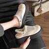 Fashion 2025 New Women's Platform Slippers Lace Mesh Half Slippers Women Outdoor Comfortable Heeled Slippers Woman Pantoufles Femme
