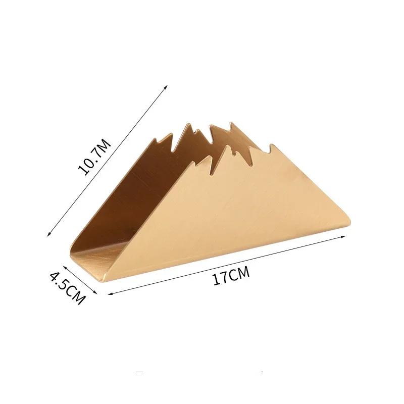 Paper Decoration Towel Stainless Square Holder Cafe Nordic Holder Napkin Golden Tissue Triangle Home Towel Holder Steel Hotel