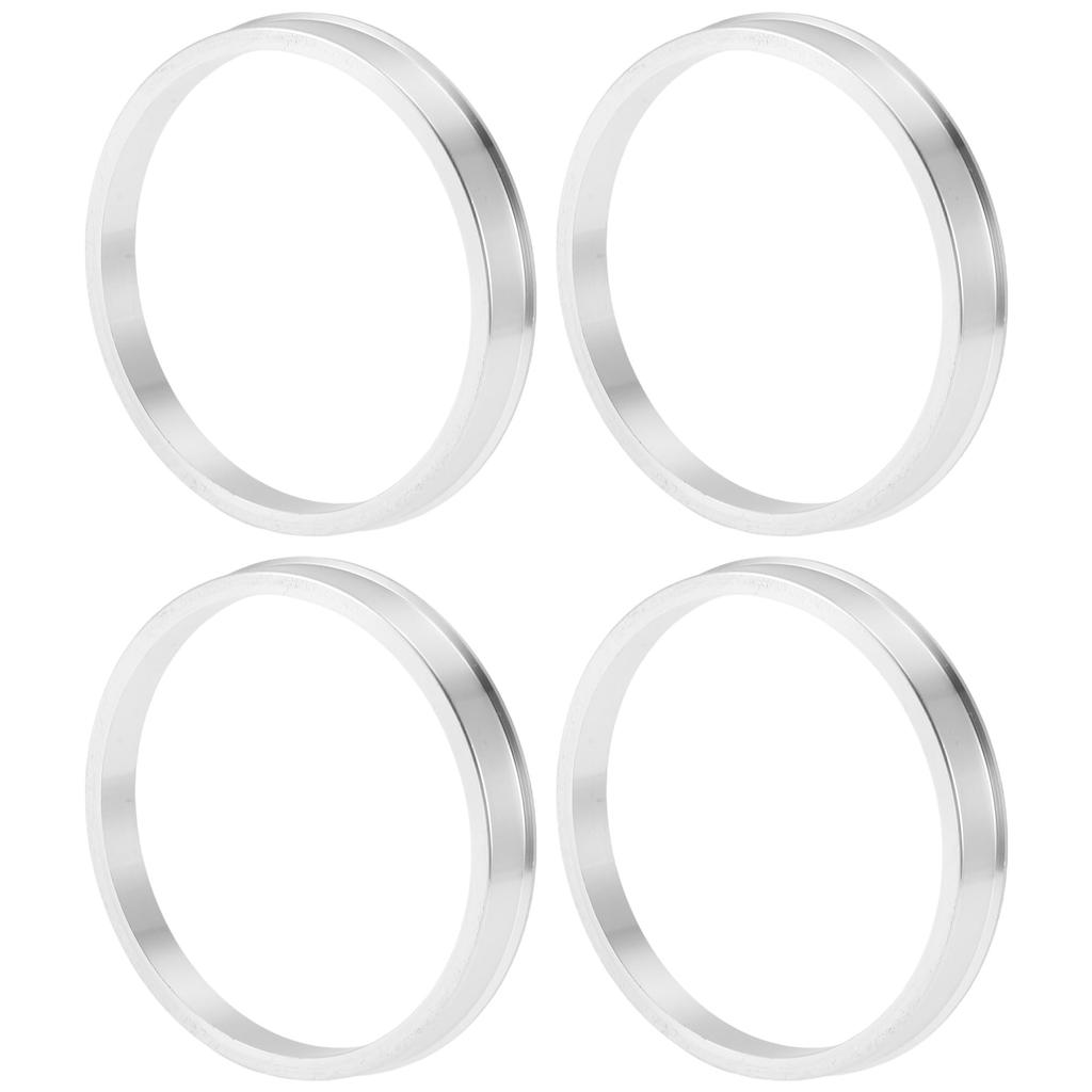 INFINAUTO Wheel Hub Centric Ring OD 72.1mm To ID 65.1mm Wheel Center Shaft Shock Absorption Hub Ring Aluminum Alloy Silver Tone Durable