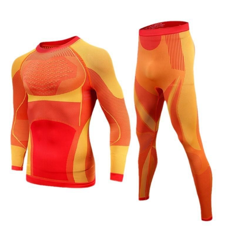 Unisex Compression Running Shirt Set Marathon Trail Cycling Gym Workout Winter Sports Small