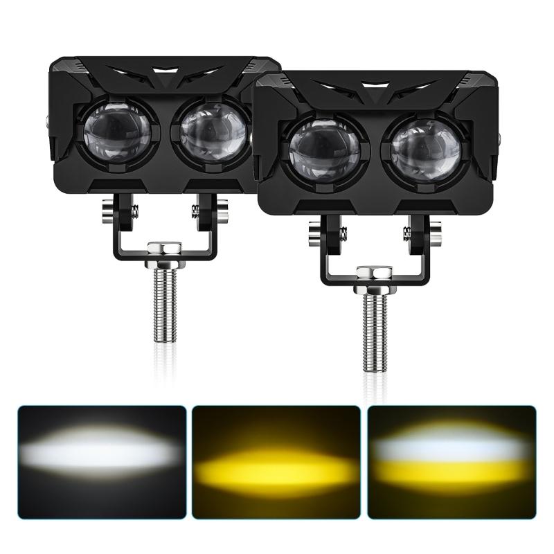 LED Offroad Lights LED Driving Pod Lights Super Flood Beam 2Pcs Led Pods Light Bar Waterproof for Motorcycles Durable