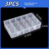 1/3 Stuks Sieraden Oorbellen Doos Container 15/18/24/28/30/36 Vakjes Transparante Plastic Compartiment Doos Schroef Gereedschap Opbergdozen