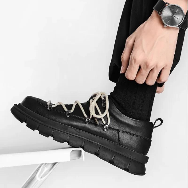 Туфли из толстой кожи на толстой подошве — фото 4