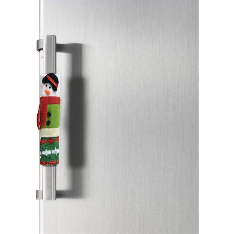 3pcs Christmas Snowman Refrigerator Door Handle Covers Kitchen Appliance Handle Covers Christmas Decoration