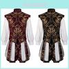 Renaissance Prins Vest en Pompoenbroek Set Met Polyester Stof Voor Vintage Stijl Mannen