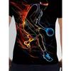 Plus Size Men's Basketball Pattern 3D Printed Round Neck Short Sleeved T-shirt Summer Fashion Casual Comfortable Versatile Top