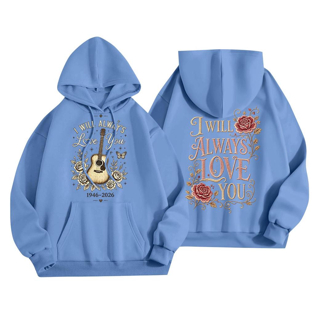 Women's Casual Loose Fit Hoodie with Letter Graphic