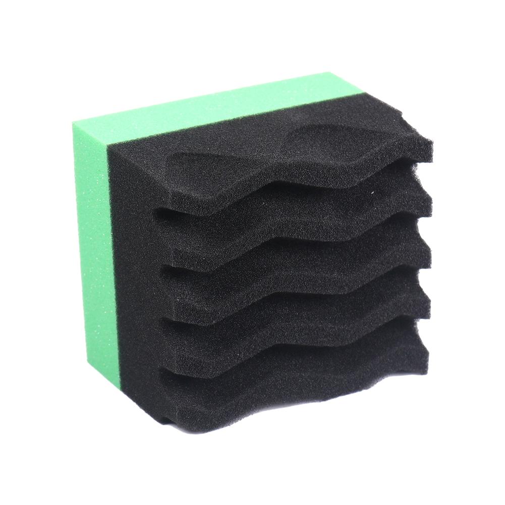 Car Square Water-Groove Polishing & Waxing Sponge Durable for Oil Stain Removal Car Care Automotive Detailing Cleaning Tool