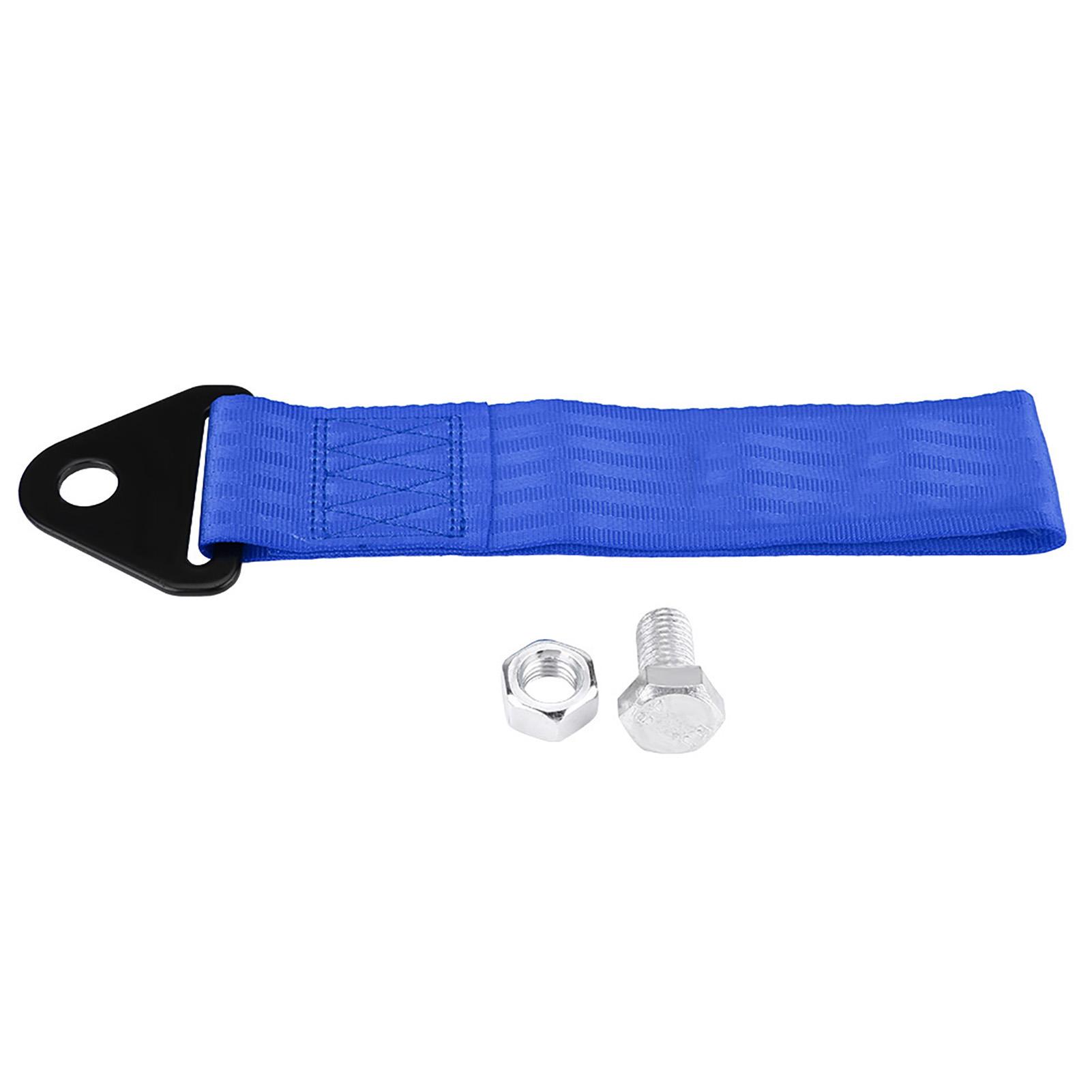 1Pc High strength Nylon Tow Strap Universal Car Racing Tow Ropes for Maximum Bumper Trailer Towing Strength 10,000 lbs синий