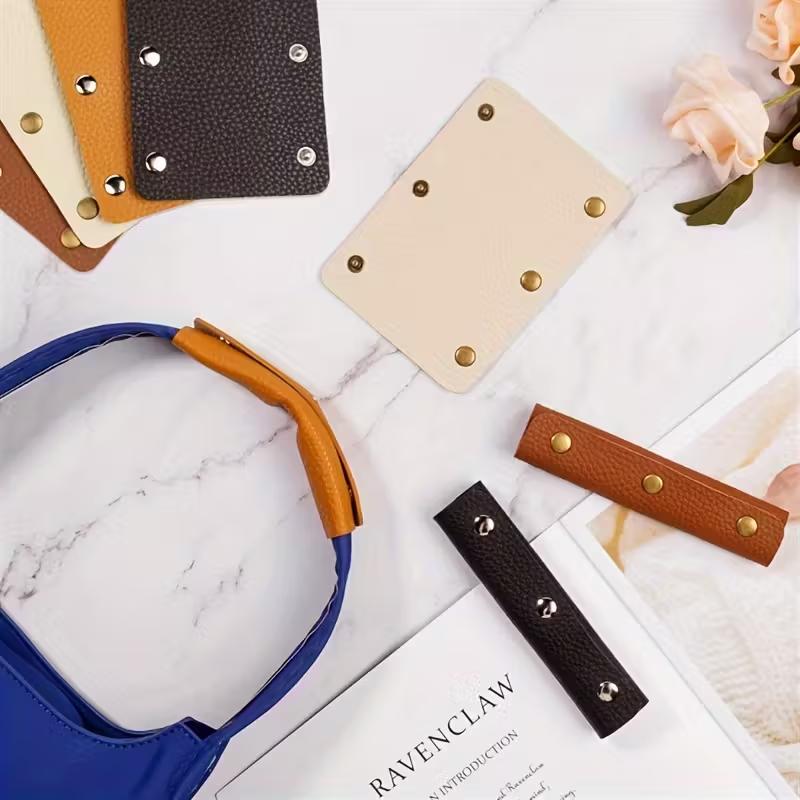 1 Pair Luggage Handle Cover Soft Leather Grip Protector Anti-Slip Shoulder Strap Pad For Suitcases Leathercraft Accessories
