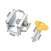 Window Lock, Adjustable Sliding Door Lock with Key, Aluminum Window Security Safety Locks for Kids & Pets