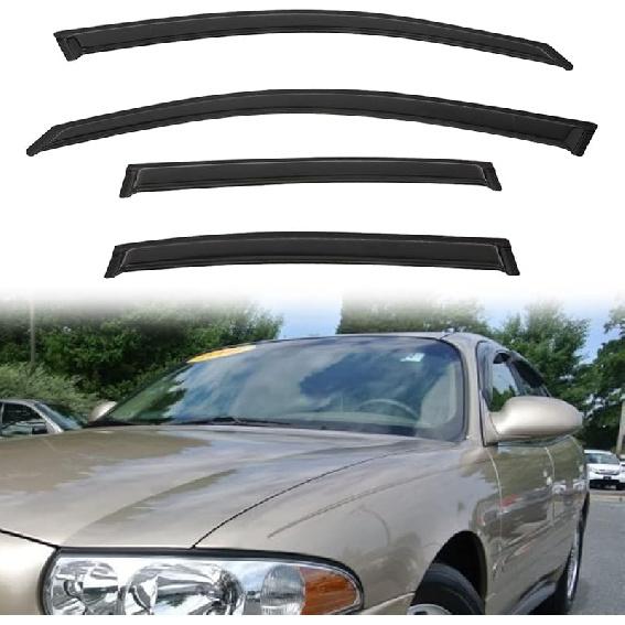 In-Channel Rain Guards Compatible With 2001-2005 Sport Trac 1997-2001 Mercury Mountaineer 1991-2001 Explorer Side Window Visor Wind Deflector Vent