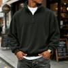 Men's Pullover Sweatshirt with Collar Long Sleeve Casual