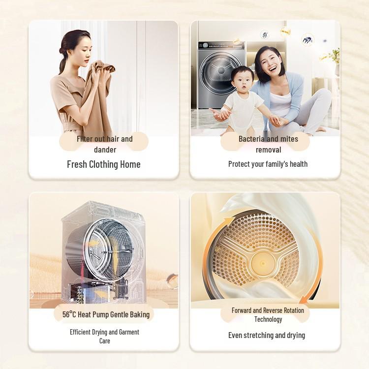 Haier Smart De-linting Heat Pump Drum Dryer with Automatic Sterilization