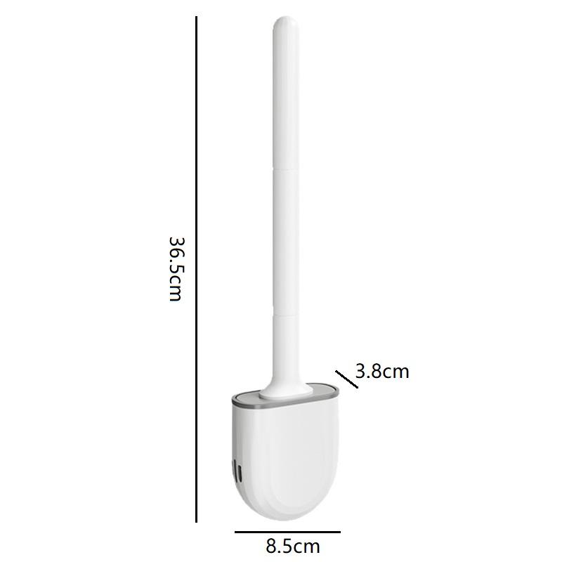 Wall Hanging Long Handle Toilet Brush, Silicone Cleaning Brush, Durable, Easy To Clean, Suitable For Bathroom, Toilet Cleaning