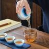 Ceramic Porcelain Kung Fu Tea Set Teaware Outdoor Travel Tea Set Tea Bag Anti-scalding One Pot Four Cups Teapot Tea Ceremony