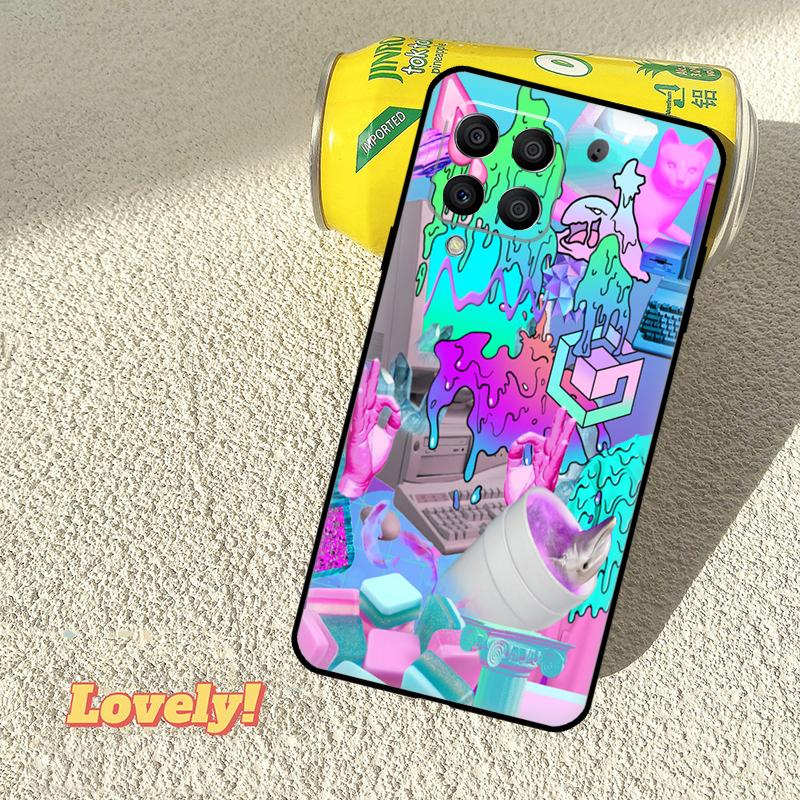 Vaporwave Aesthetic Trippy Case For Samsung Galaxy M11 M55 M14 M34 M54 M12 M32 M52 M15 M13 M06 M16 M36 M56 M31 M53 M35