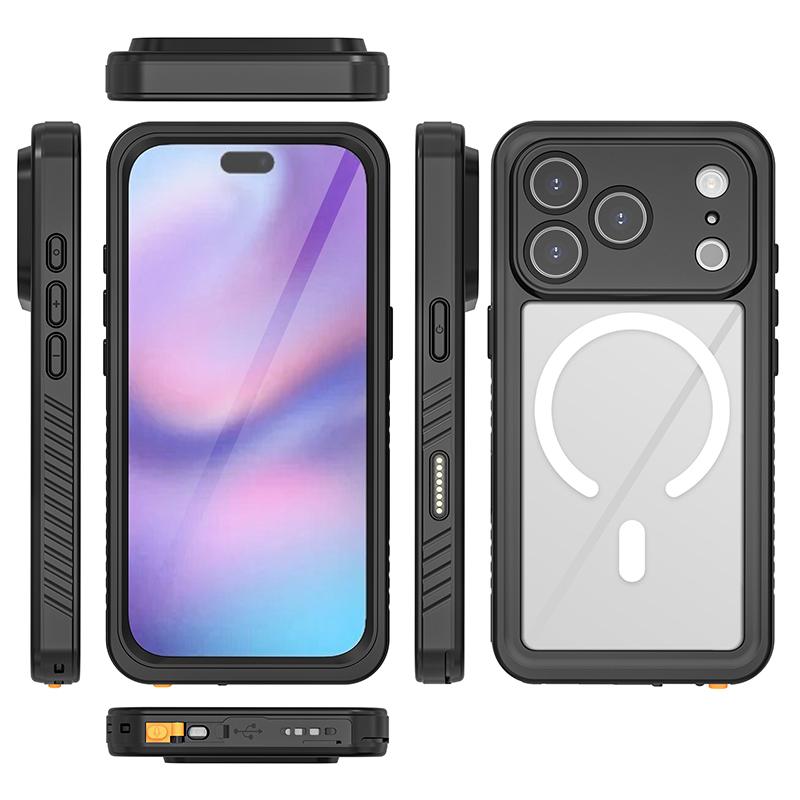 Magnetic Waterproof Phone Cases for iPhone 17 Pro Max Air Case 360 Full Body Protection Preminum Shockproof Cover for iPhone 17
