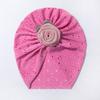 Häkel-Babyhut Blume Säuglingsmütze Mützen Süßer Neugeborenen-Baby-Mädchen-Turban Haarschmuck