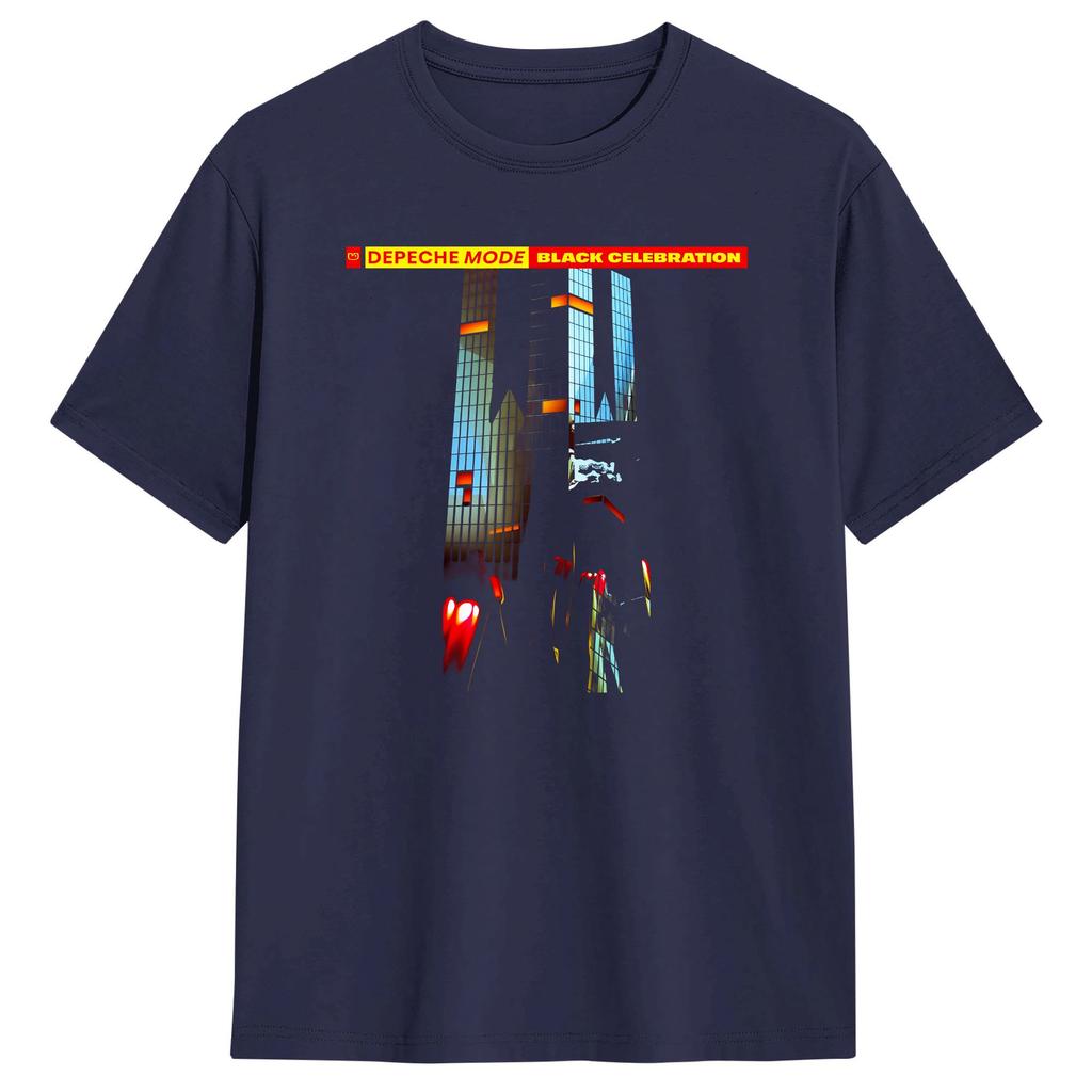 Fantastica T-shirt Depeche Mode Black Celebration da Uomo Girocollo Magliette in Puro Cotone Manica Corta Magliette Stampate Graficamente