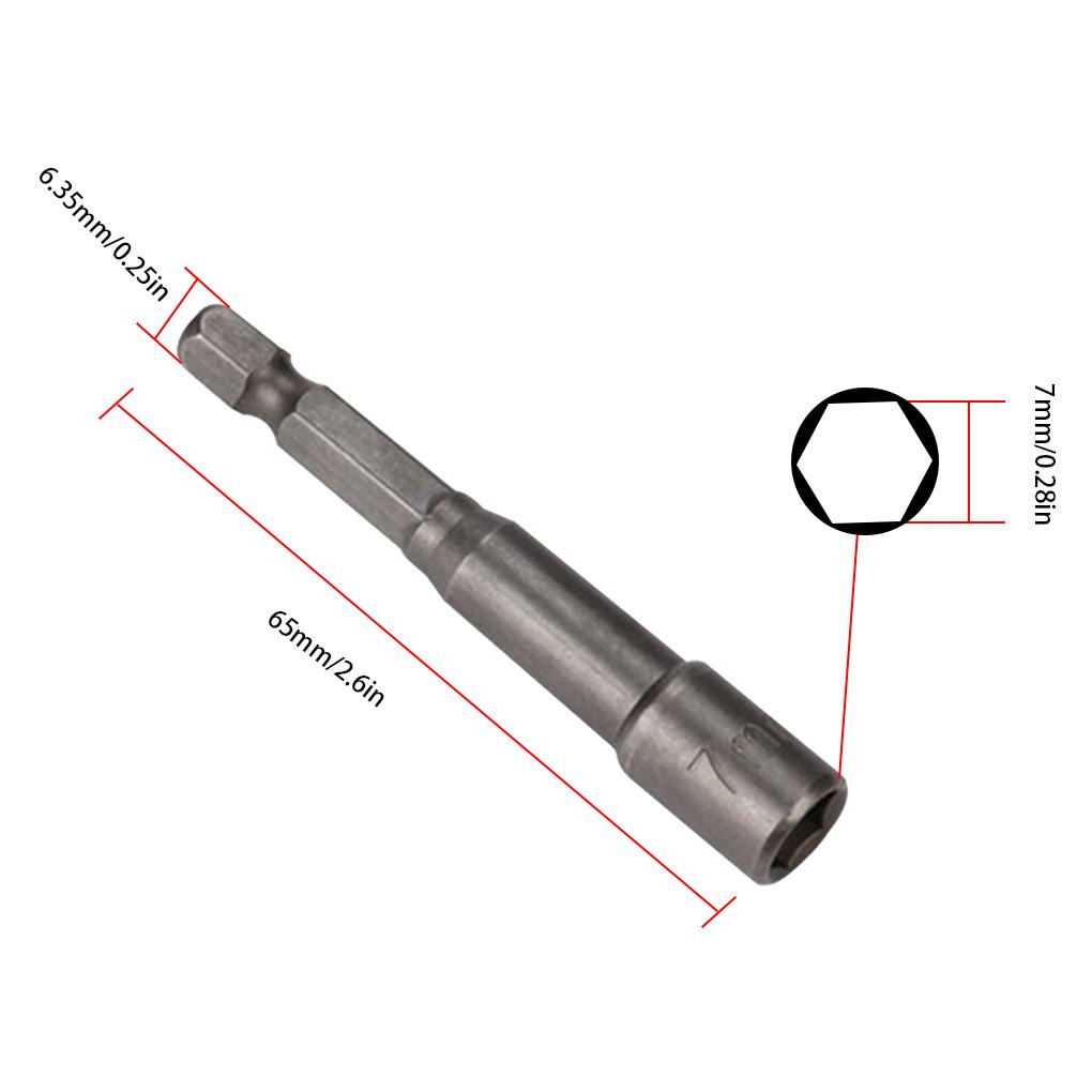 2pcs Nut Driver Bit Hexagon Socket and Shank Quick-release Nut Setter Driver Drill Bit Set