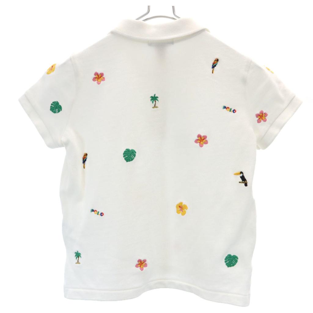 Polo Ralph Lauren Embroidery Short Sleeve Polo Shirt S7 White System Kid's Used