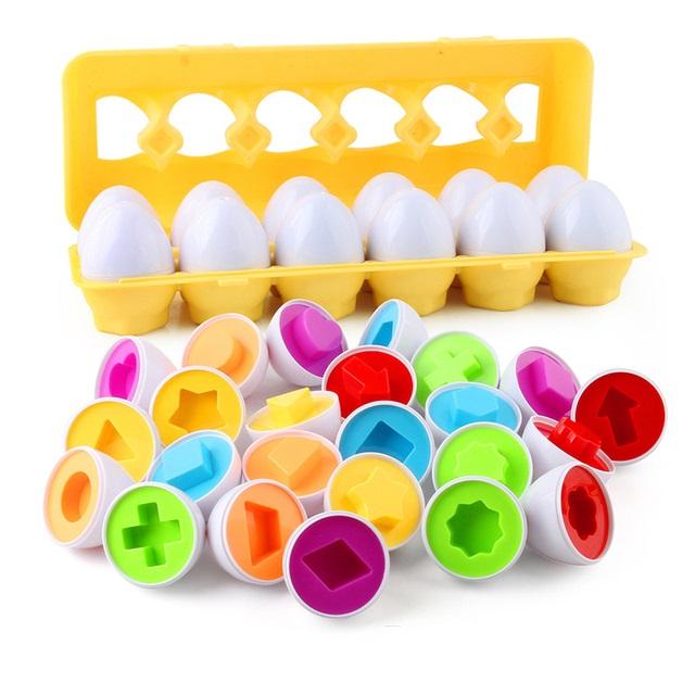 

Montessori Educational Learning Toys For Children 2 3 4 Years Easter Eggs Baby Smart Egg Shape Matching Puzzle Games Kids Gift