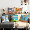 Blippi Cushion Cover Cushion Cover Set 4Pcs 50X50 45X45 40X40 Pillowcase Decorative Sofa Home Decor