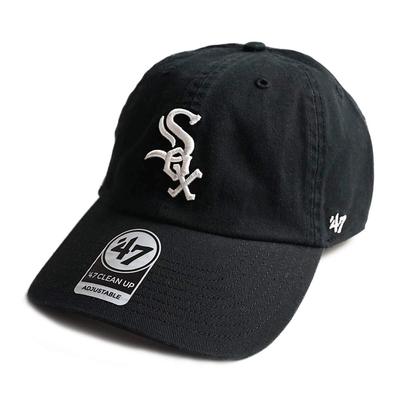Forty Seven Brand Official Major League Baseball Cleanup Cap, White Sox/Black