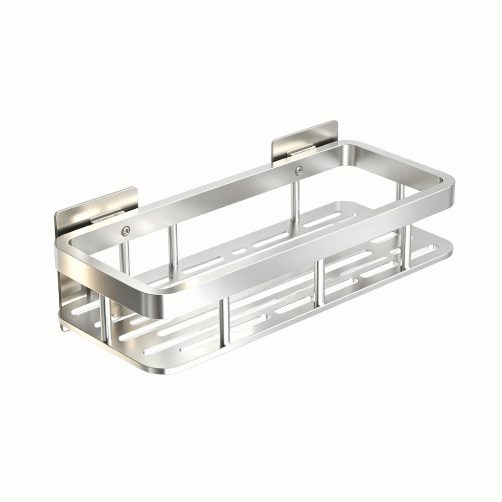 Heavy Duty Wall Mounted Shelf with rod Shower Rack Storage Accessories Storage Shelf Wall