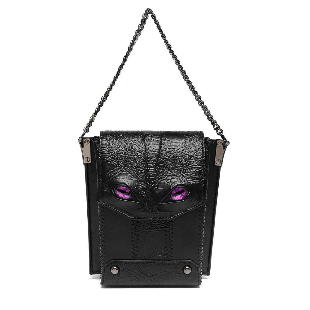 New Women's Bag European and American Punk Niche Women's Single Shoulder Diagonal Cross Bag Gothic Small Bag