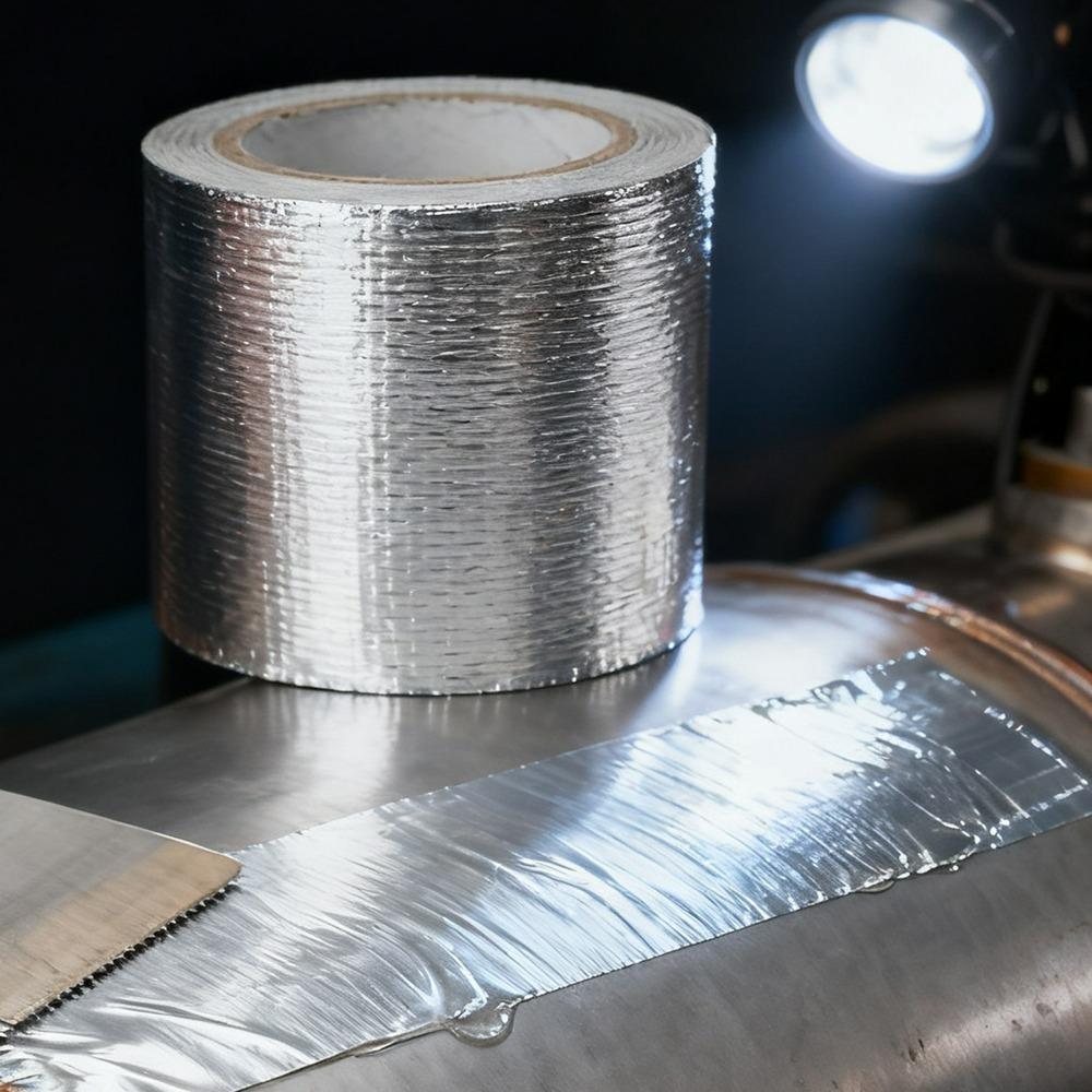 Car Exhaust Pipe Heat Wrap Aluminum Foil Sticker Anti-Scald High Temp Insulation Shield for Auto Motorcycle Manifold Protection