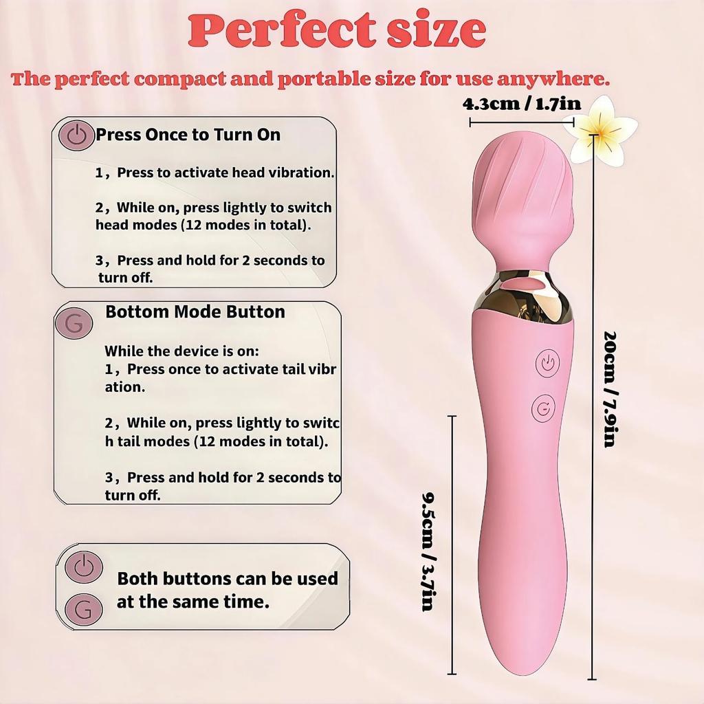 Powerful Silent Vibrator Magic Wand Sex Toys for Women Female AV Anal Vibrator Stick Clitoris Stimulator Dildo G-Spot Adult Toys