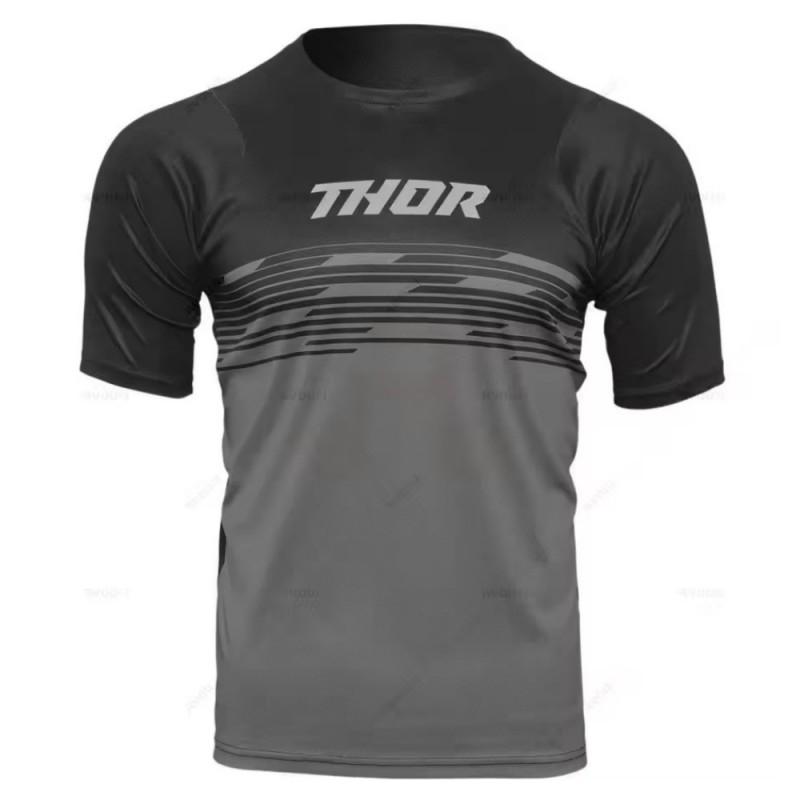 THOR Kurzarm MTB Trikot Schnelltrocknendes Radtrikot Herren Damen Mountainbike Motocross Top