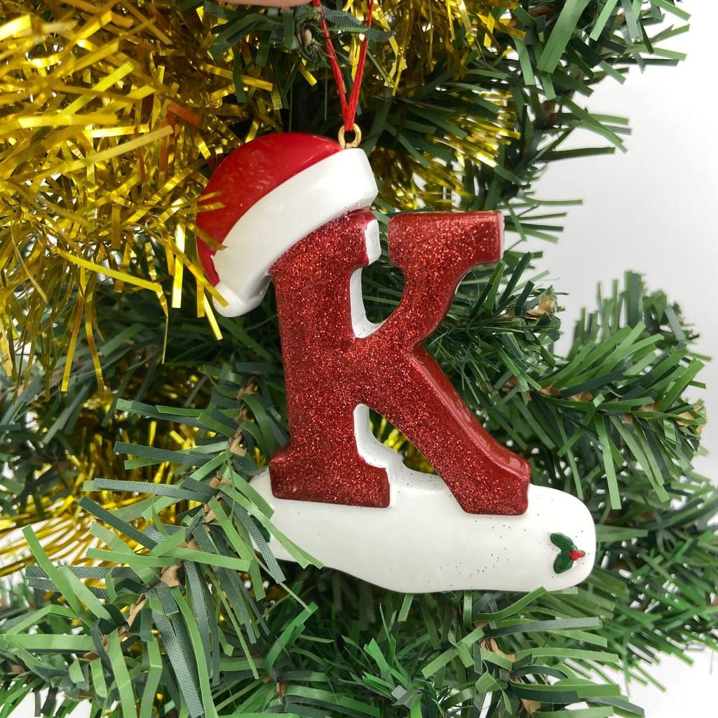Chic 26 Letter Resin Alphabet Ornaments For Christmas Tree Unique Holiday Decor