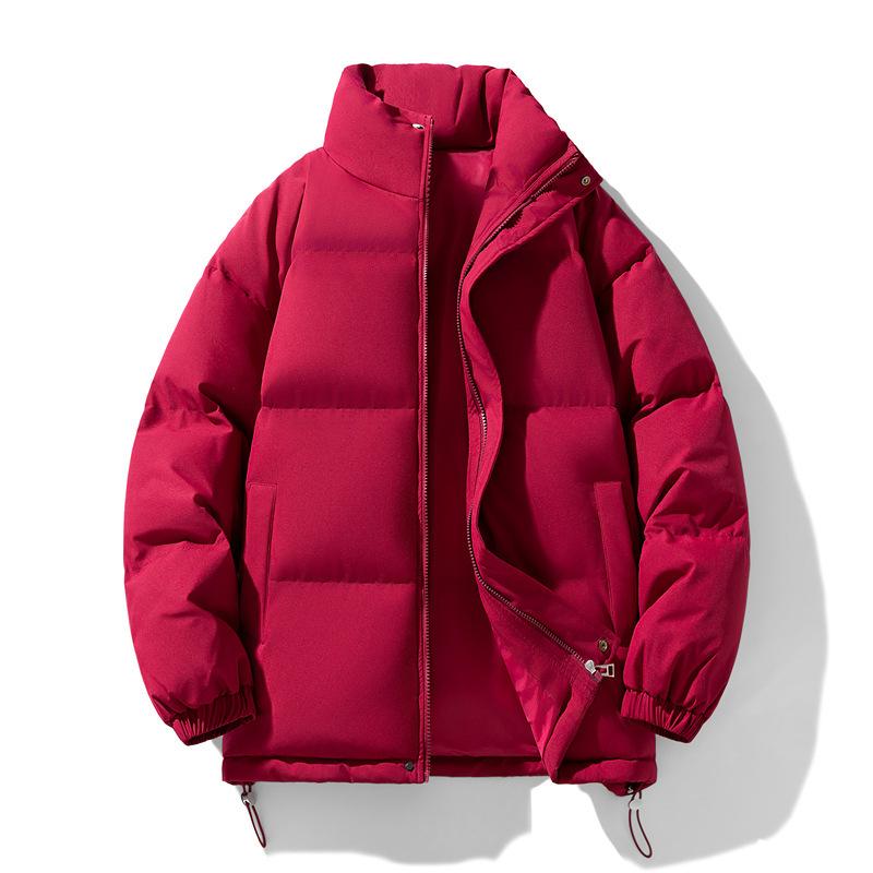 Winter Warm Jackets for Men Quilted Casual Lightweight Windproof Coat With Pockets Stand Collar Work Windbreakers Jacket Men's Thermal Cargo Jackets