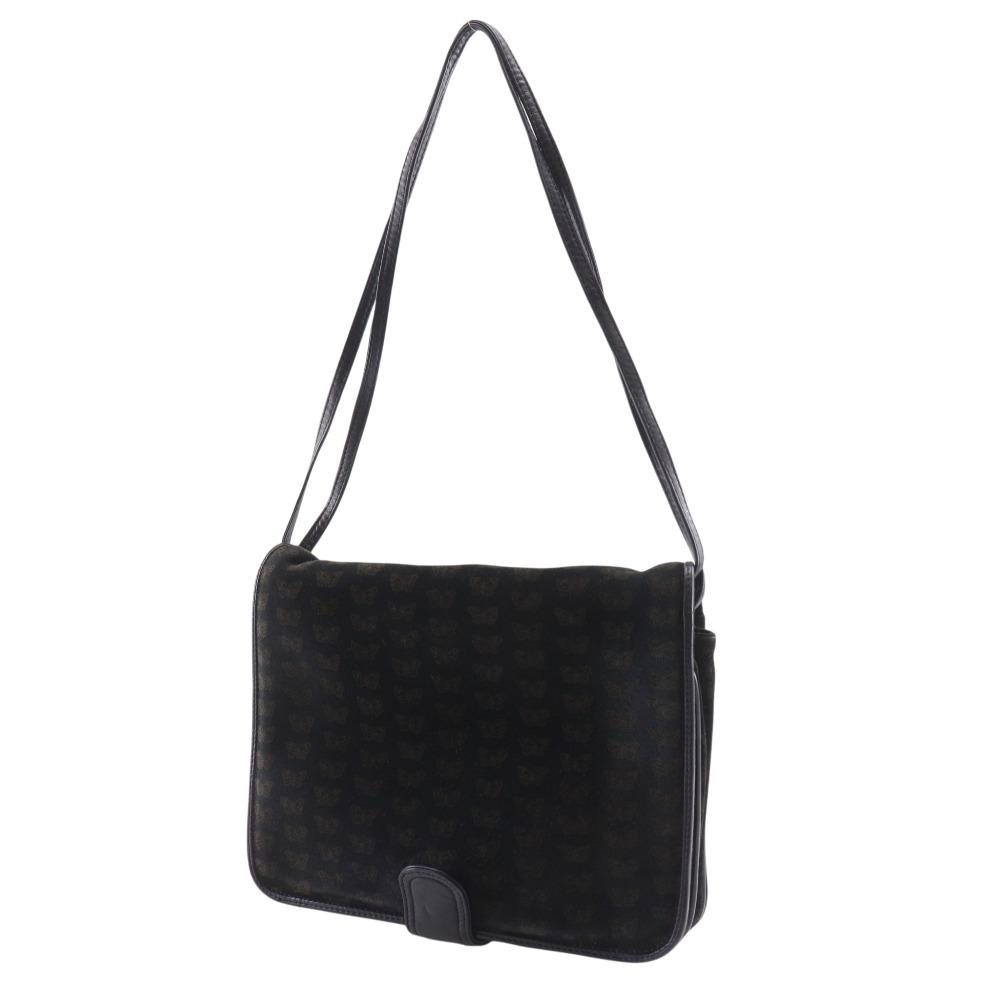 BOTTEGAVENETA 2WAYShoulder Tote Bag Butterfly Pattern Black Suede Butterfly Women Used