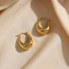 Elegant Gold Slimming Teardrop Earrings, Stylish Dangle Hoop Jewelry for Women Fine Gift