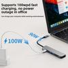 6 In 1 Type C Docking Station for Laptop Tablet Mac 4K HD Screen Extension Dock
