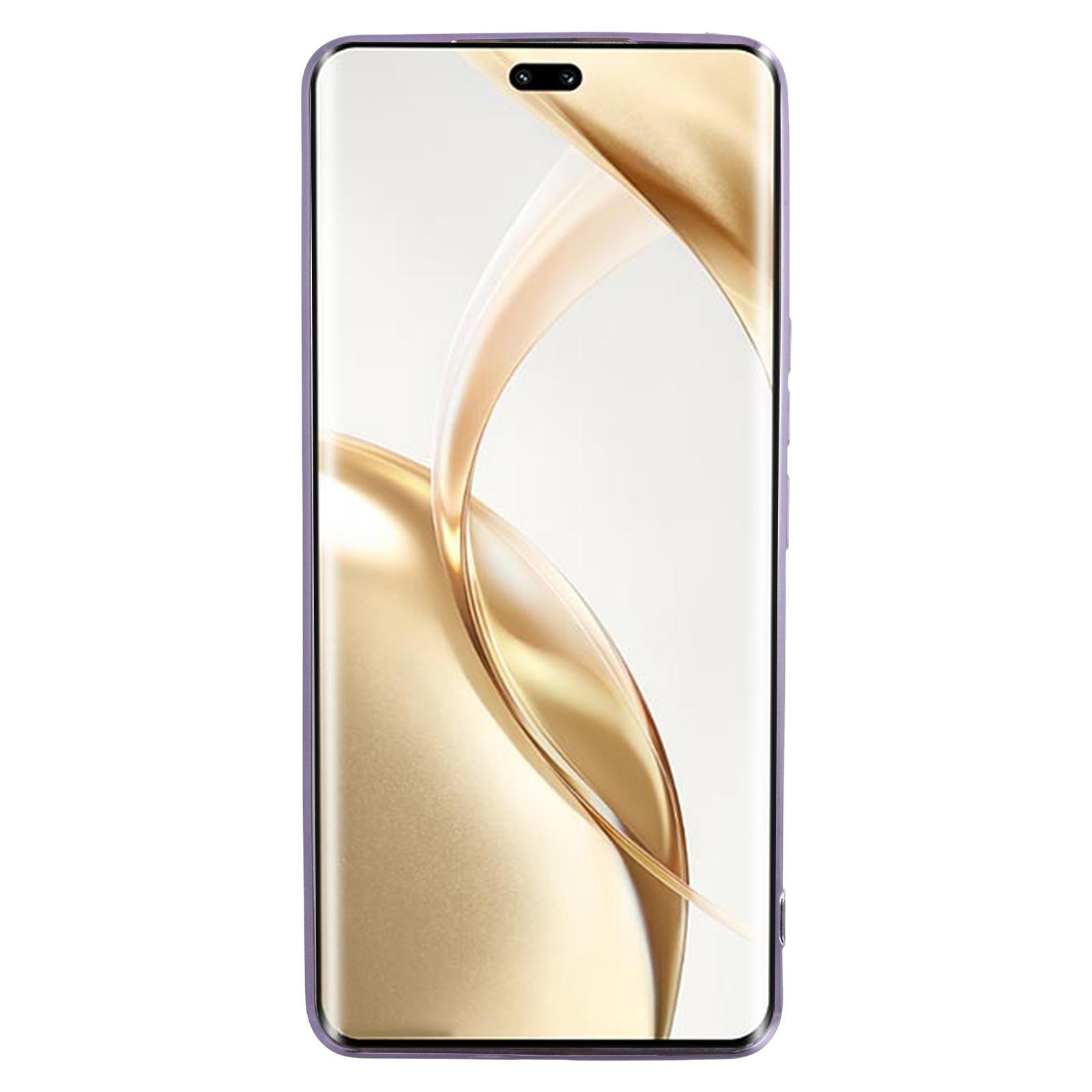 

For Honor 200 Pro 5G Case Flower TPU Flexible Gradient Phone Cover Purple