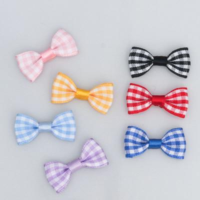 Papion mini în carouri din poliester, DIY, pentru animale de companie, îmbrăcăminte, pantofi, accesorii decorative, accesorii de păr, accesorii pentru agrafe
