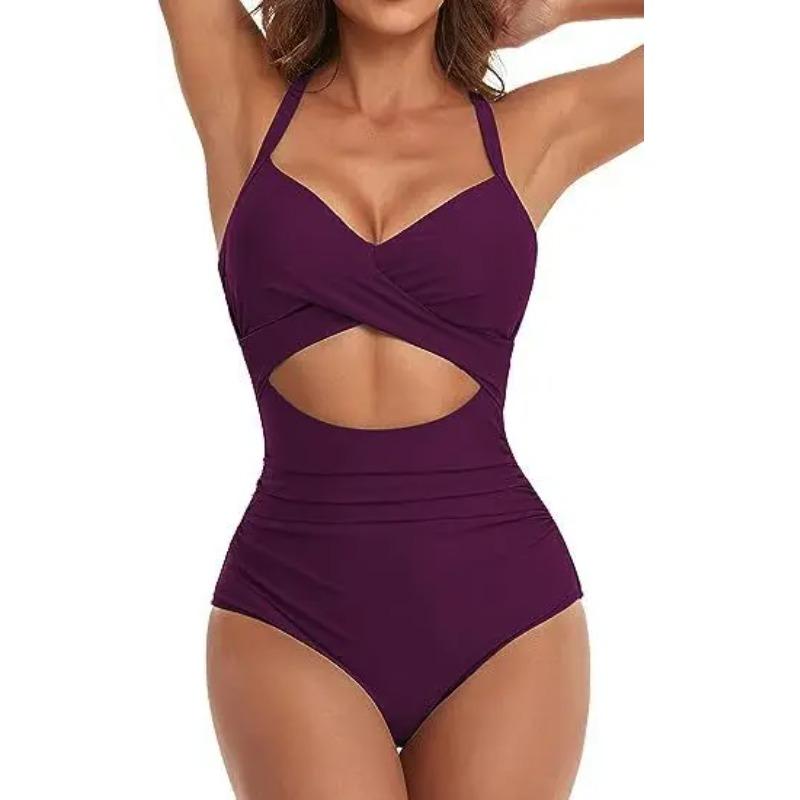 Leopard One Piece Swimsuit 2026 New Halter Push Up Swimwear Women Swimsuit Bathing Suit Beachwear Monokini Female Swimming Suits
