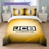JCB Print 3Pcs Bedding Set Duvet Cover With Two Pillowcases Soft Bed Linen For Household Bedroom