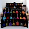 Music Guitar Duvet Cover Digital Printing Set Bedding Decorative Quilt Cover Pillowcase Three-Piece Set