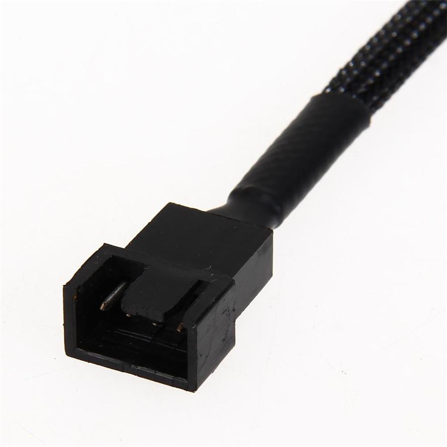 PWM 4-Pin Fan Extension Cable with Black Sleeving (11")